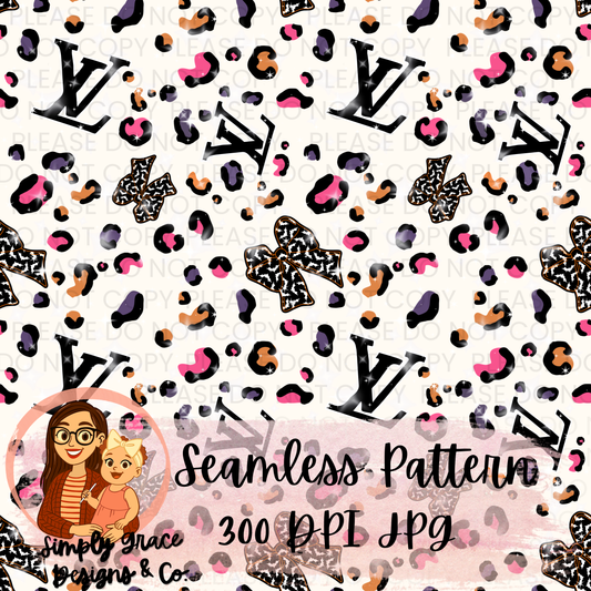 Boujee Cheetah Halloween Seamless Pattern