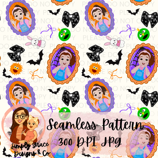 Ms Rachel Inspired Seamless Pattern
