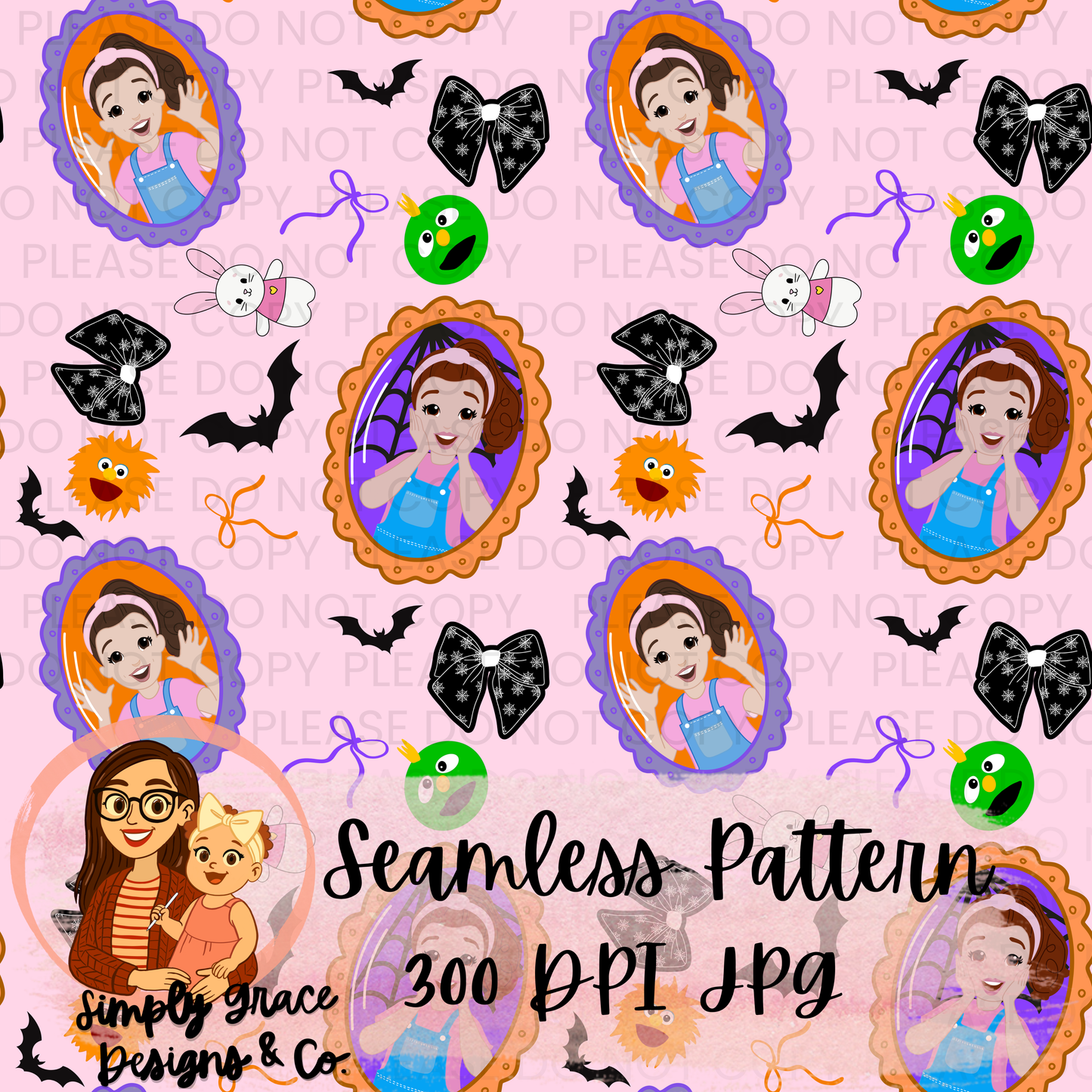 Ms Rachel Inspired Seamless Pattern