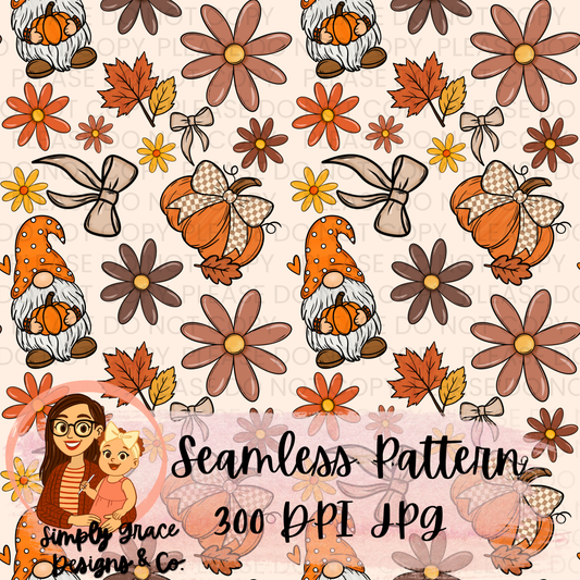 300 DPI Fall Florals Gnome