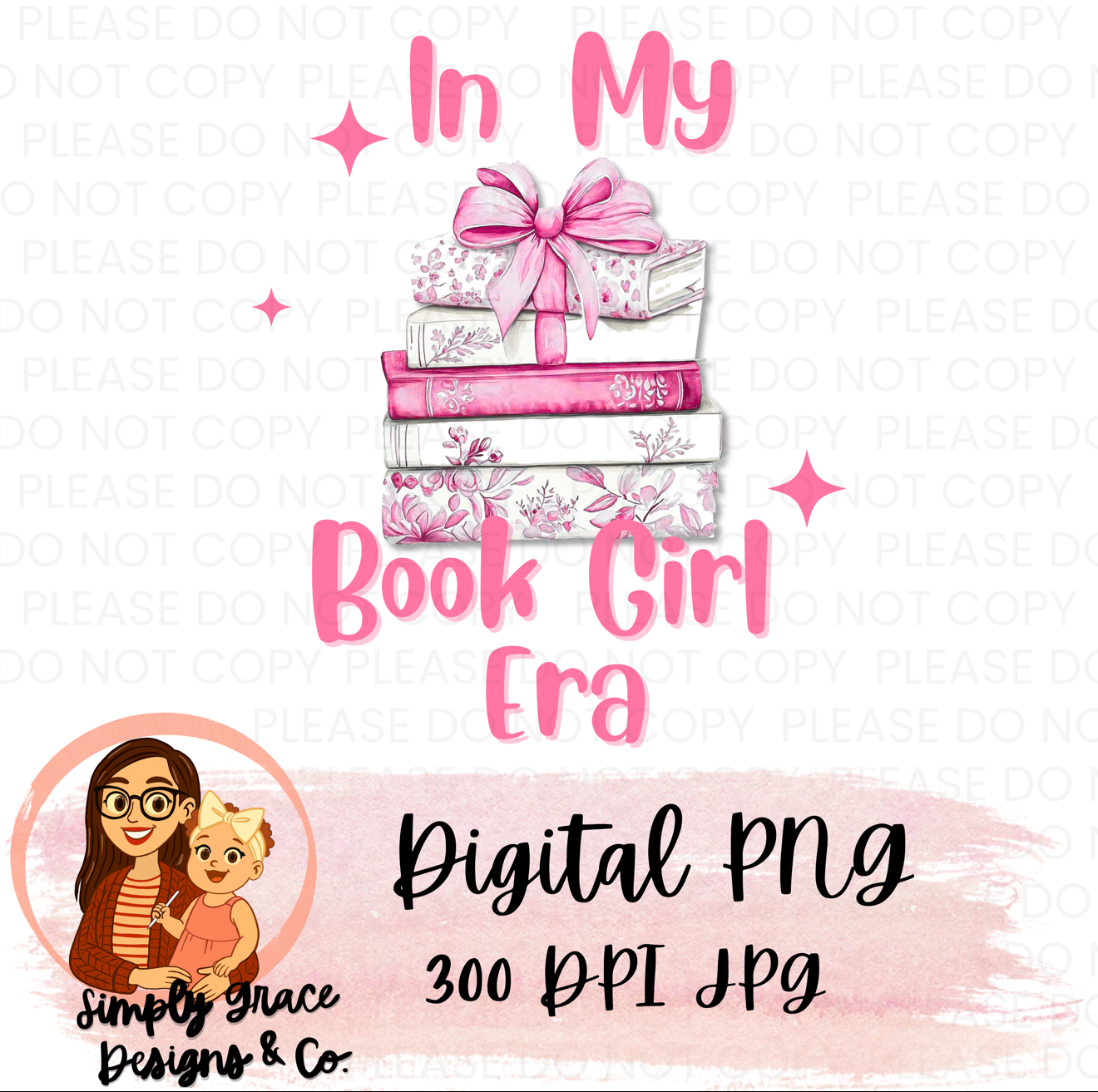 Pink Bookish PNG