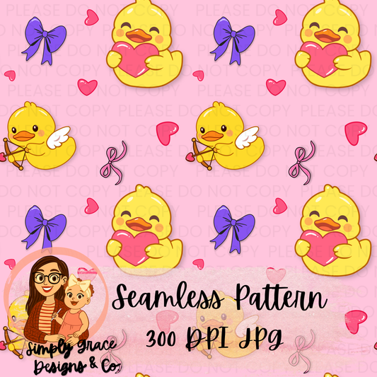 Hand-drawn Valentine Rubber Ducks