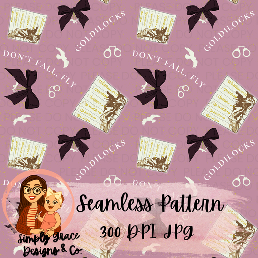 Bookish Prisoner Inspired Series Seamless Pattern