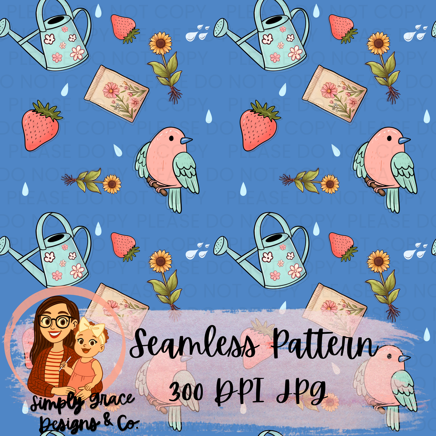 Springing into Spring Seamless Pattern