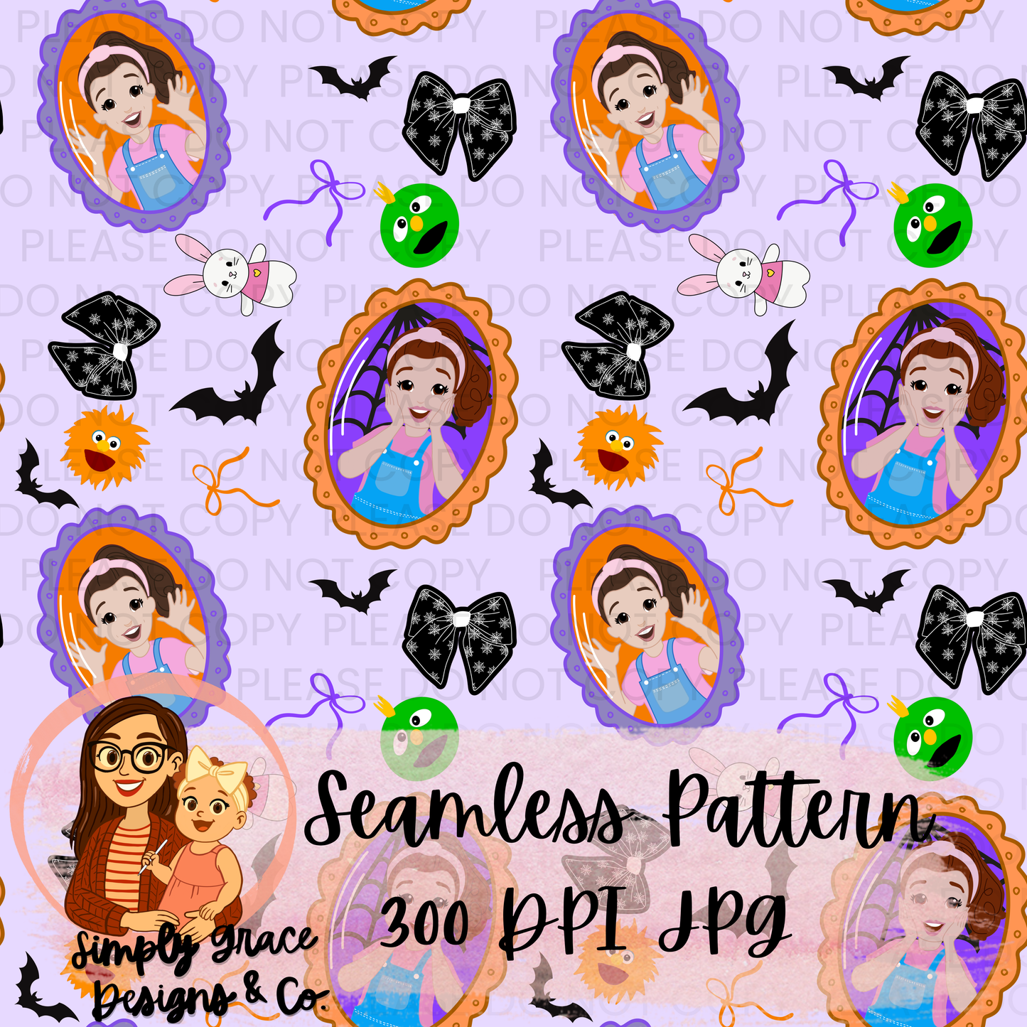 Ms Rachel Inspired Seamless Pattern