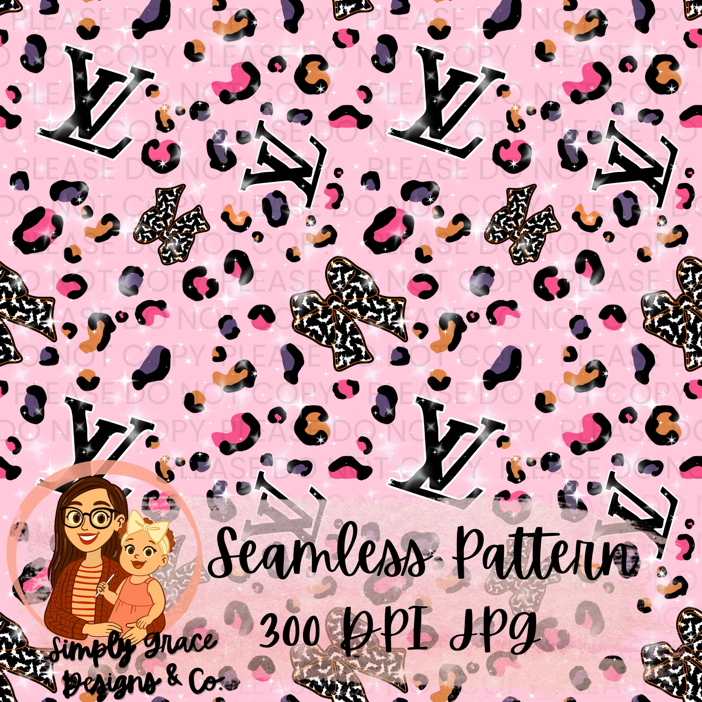 Boujee Cheetah Halloween Seamless Pattern