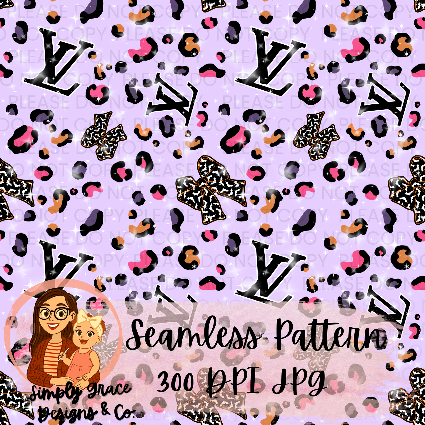Boujee Cheetah Halloween Seamless Pattern