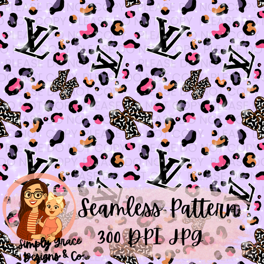 Boujee Cheetah Halloween Seamless Pattern