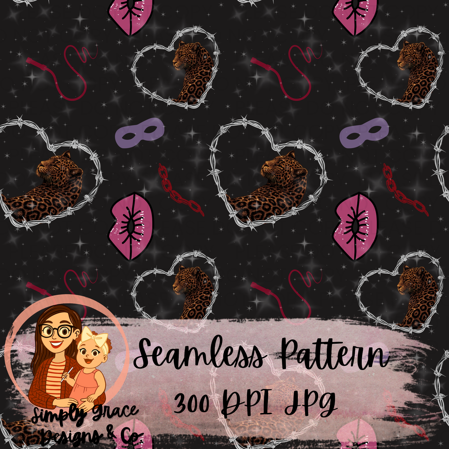 Spicy Bookish Inspired Seamless Pattern