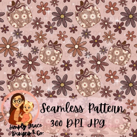 300 DPI Pumpkin Florals