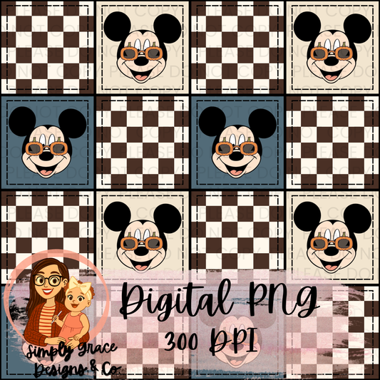 300 DPI Fall Mouse Inspired Seamless Pattern
