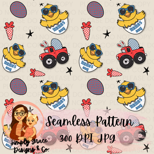 Easter Gender Neutral Seamless Pattern