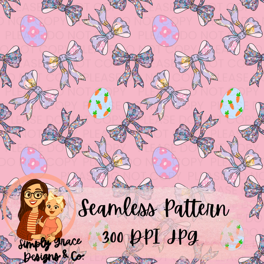 Easter Bows Seamless Pattern