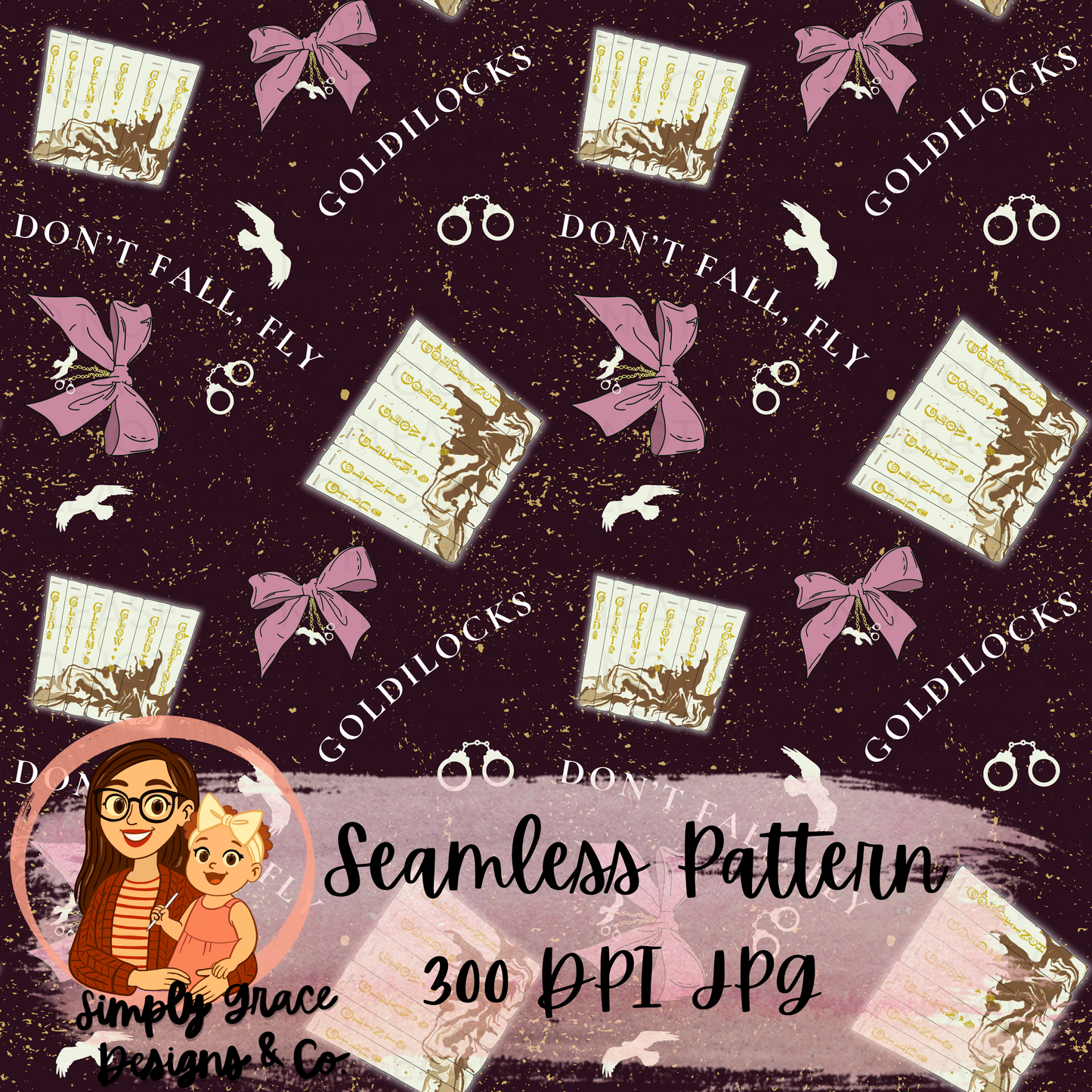 Bookish Prisoner Inspired Series Seamless Pattern