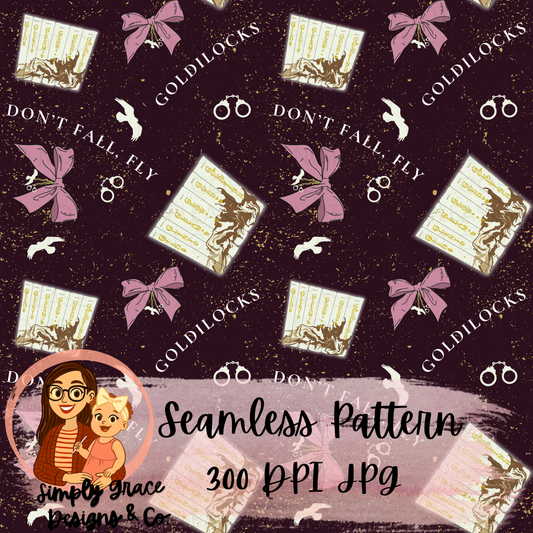 Bookish Prisoner Inspired Series Seamless Pattern