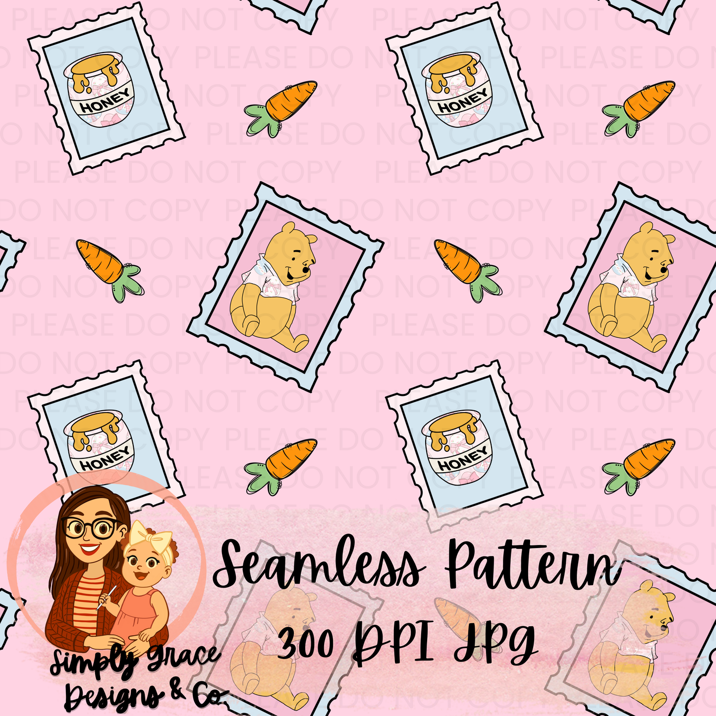 Bear Easter Seamless Pattern