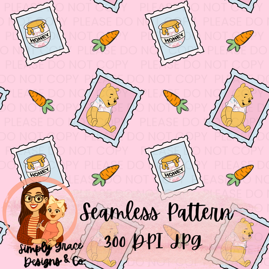Bear Easter Seamless Pattern