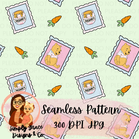 Bear Easter Seamless Pattern