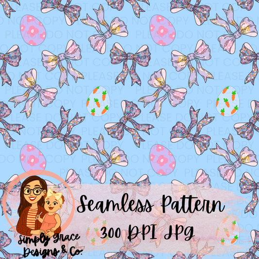 Easter Bows Seamless Pattern