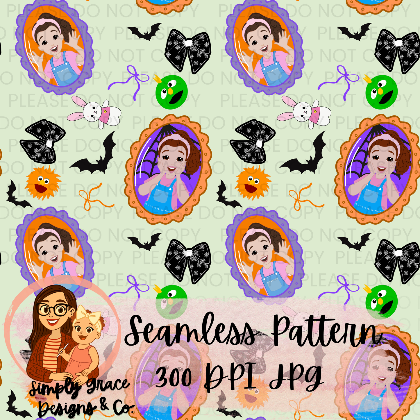 Ms Rachel Inspired Seamless Pattern