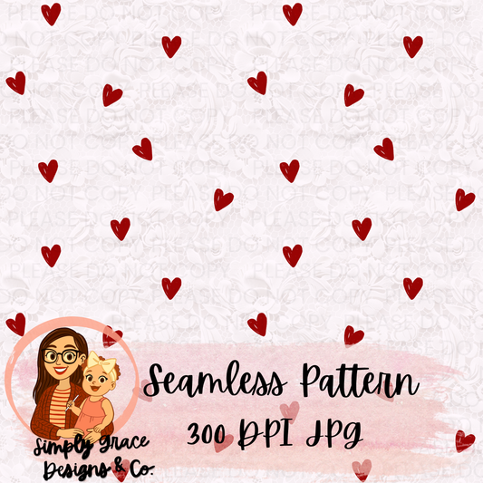 Lace + Hearts Seamless Pattern