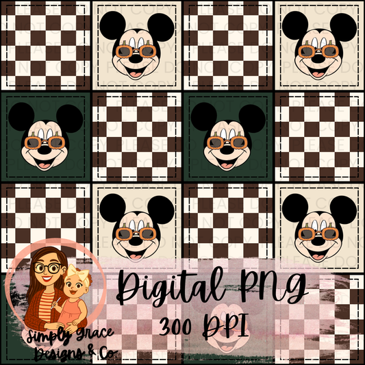 300 DPI Fall Mouse Inspired Seamless Pattern