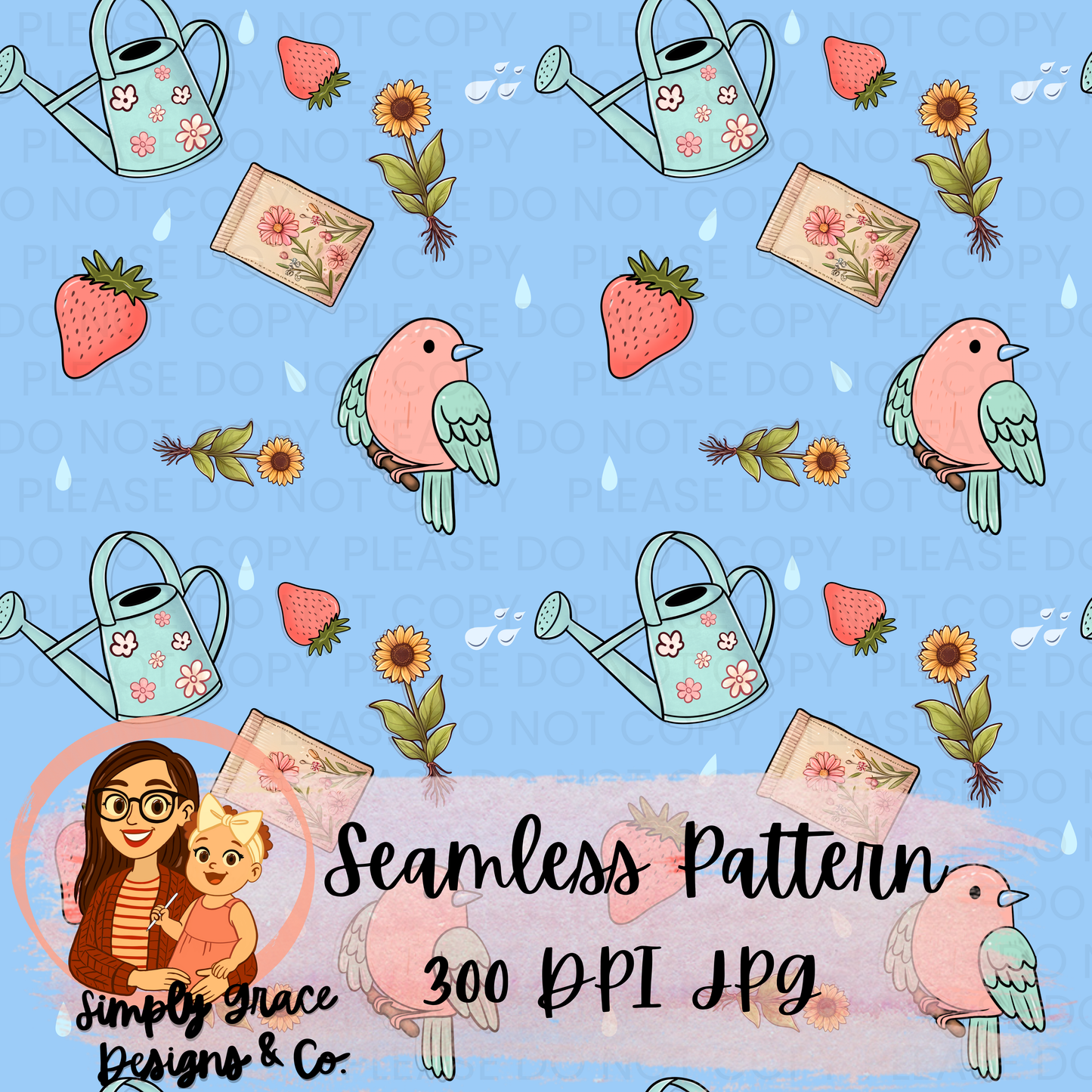 Springing into Spring Seamless Pattern