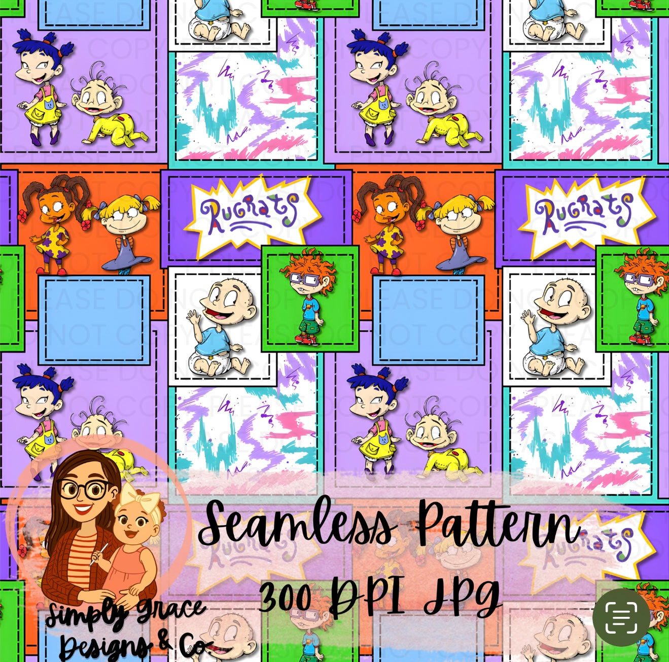 Nostalgia Patchwork Seamless Pattern