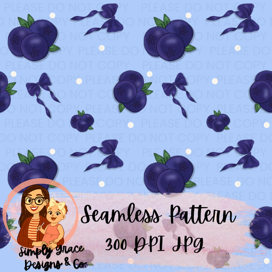 Berry Bows Seamless Pattern