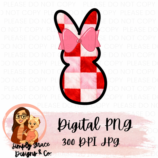Checkered Bunny PNG